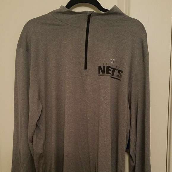 Zipway NBA Basketball Youth Brooklyn Nets Long Sleeve Thermal Shirt, Grey - X-Large (18-20)